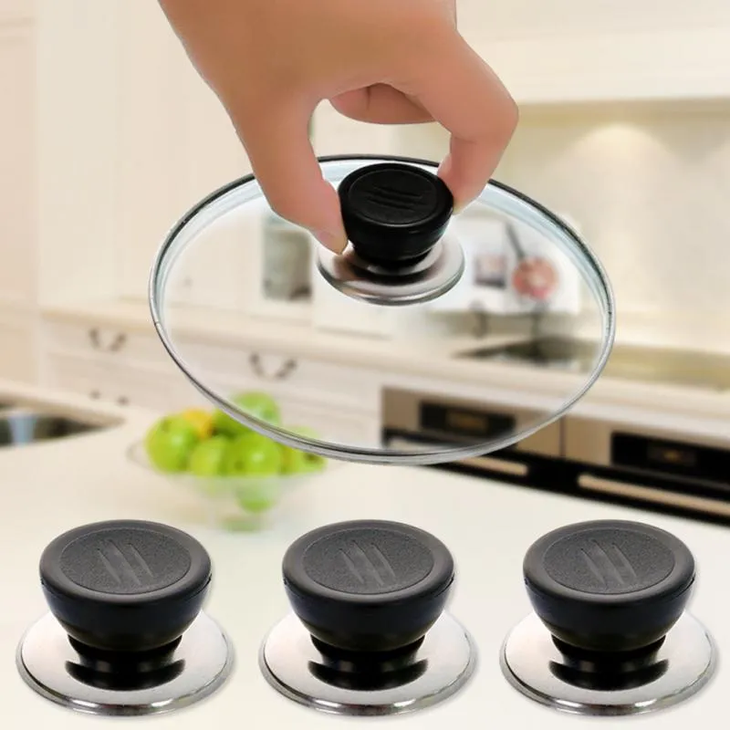 Kökslockhandtag Köksartiklar Byte Anti Scalding Glass Pot Pan Cover Circular Holding Knob Matlagning Tillbehör