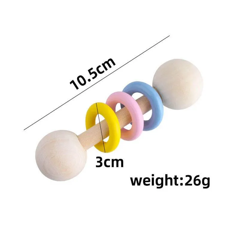 Baby toys Baby Teether Rings Food Grade Beech Wood Baby Teething Newborn teethers Infant Teething Natural teether 