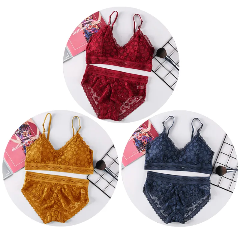 Sexy Lace Bra And Brief Set Back For Women Backless Bralette With Ultrathin  Panties And Vest Top LJ201031 From Jiao02, $9.21