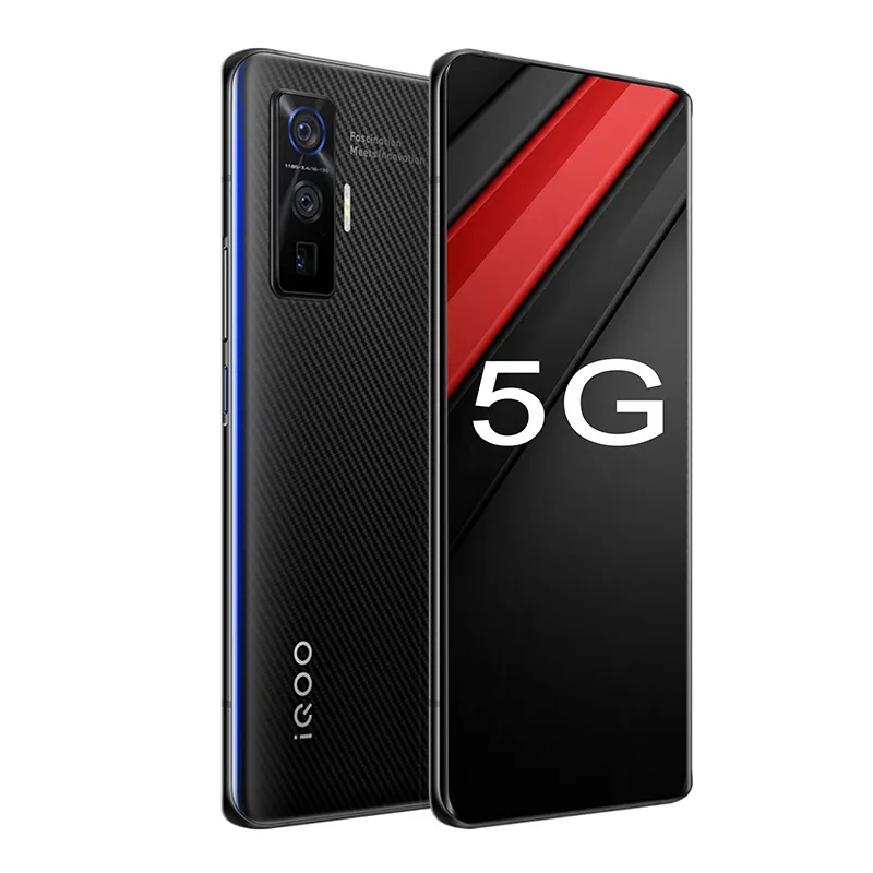 Original Vivo iQOO 5 Pro 5G Mobiltelefon 8 GB RAM 256 GB ROM Snapdragon 865 Octa Core 50 MP NFC 4000 mAh Android 6,56" AMOLED Vollbild-Fingerabdruck-ID Face Wake-Handy