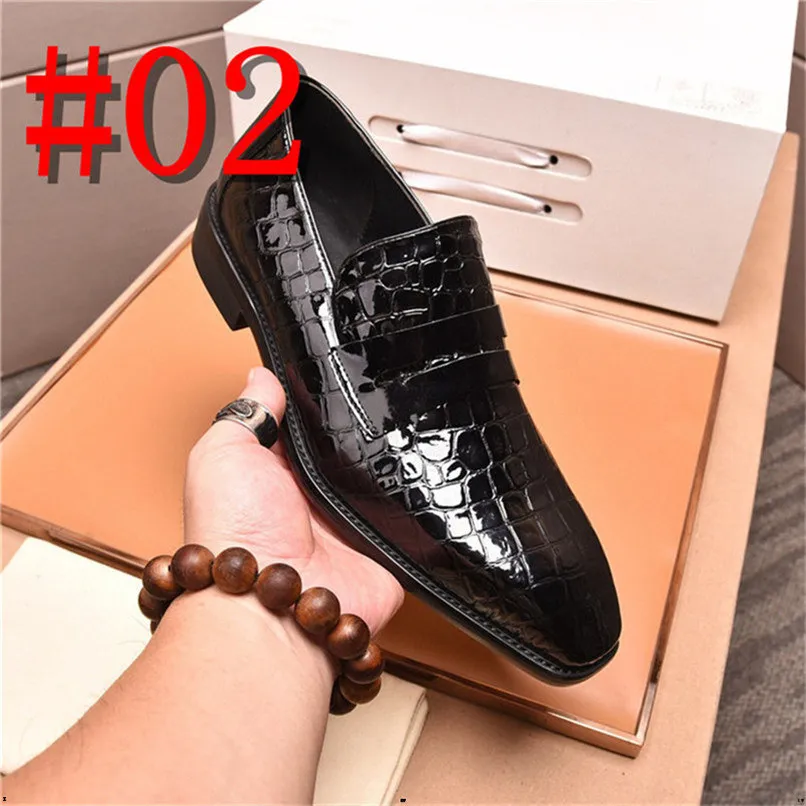 Scarpe Oxford firmate di grandi dimensioni 6-11 Scarpe da uomo in vera pelle Scarpe da uomo classiche da uomo d'affari formali marrone scuro a taglio intero