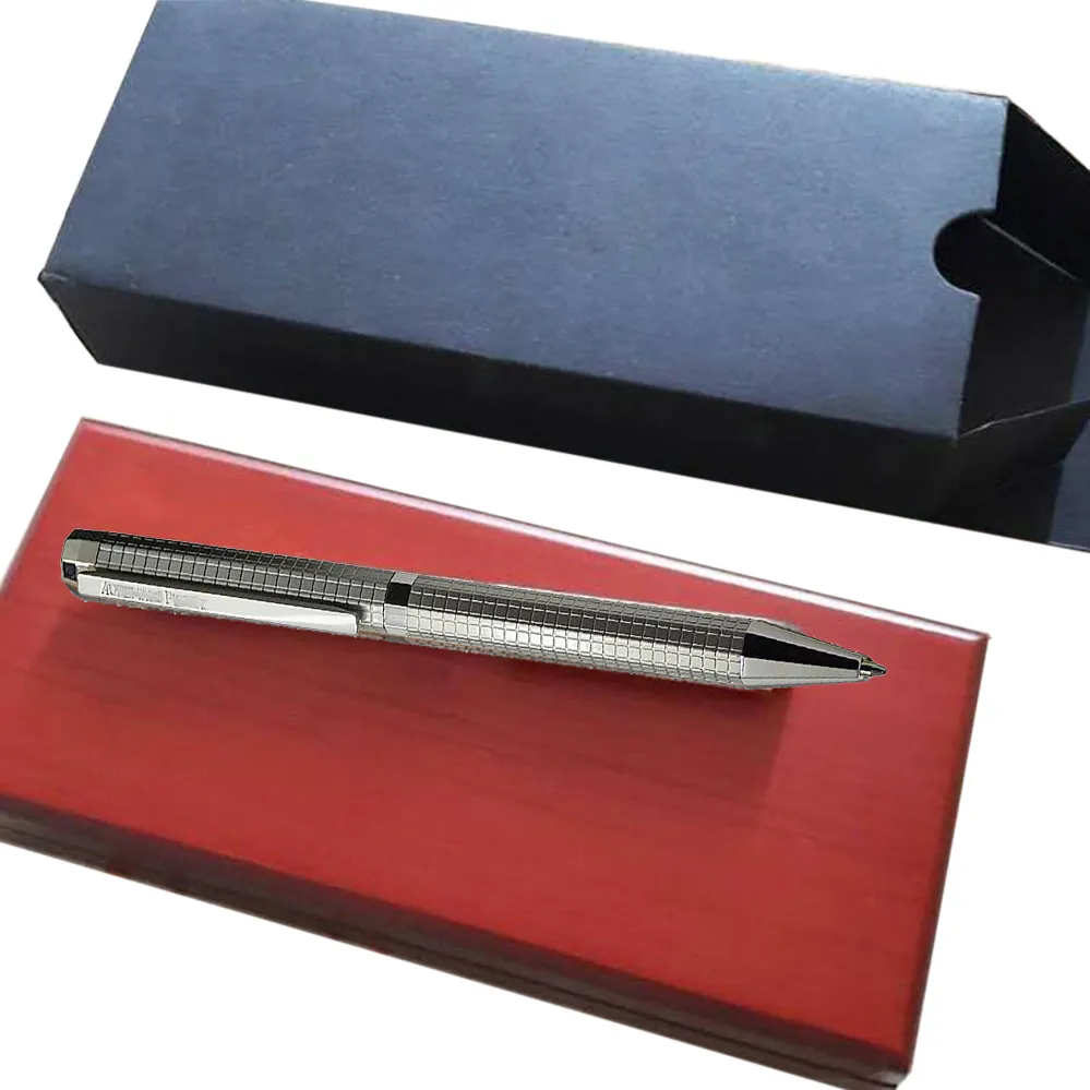 Yamalang Pens Gift Pen metal Golden Rosgolden Silver Black Checkered Box Ballpoint Stylo Classical Luxury Dobra jakość2678