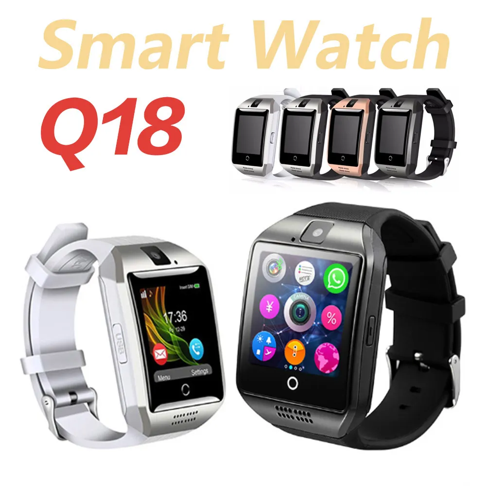 Q18 Smart Web Wristband Bluetooth Sim Sport Watch med TF-kort för Android-mobiltelefoner PK V8 DZ09