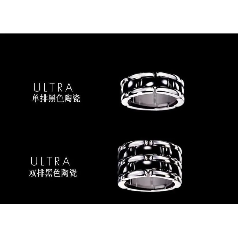 fashion jewelry women love ring double row and single row black white ceramic rings for women men plus big size 10 11 12 wedding ring