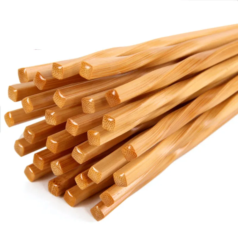 24 cm Natural Bamboo Chopsticks Prosty styl Tableware Hotel Home Kitchen Dining Obiadowe Dostawy