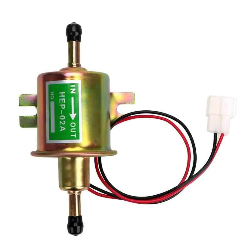 Bomba de combustível elétrico externo de pressão de 12V baixo para carburador de carro Motocicleta ATV HEP-02A Fixing Fixing Diesel