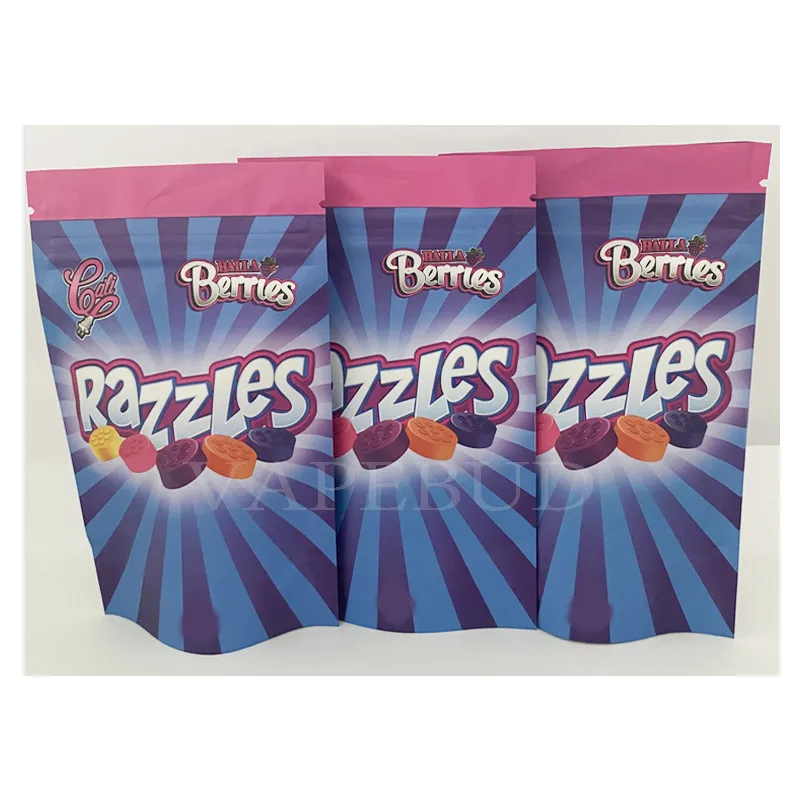 RAZZLES BALLA BERRIES mylar packaging plastic bags BACKPACK BOYZ 3.5g jokes up white runtz smell proof custom zip lock bag mini