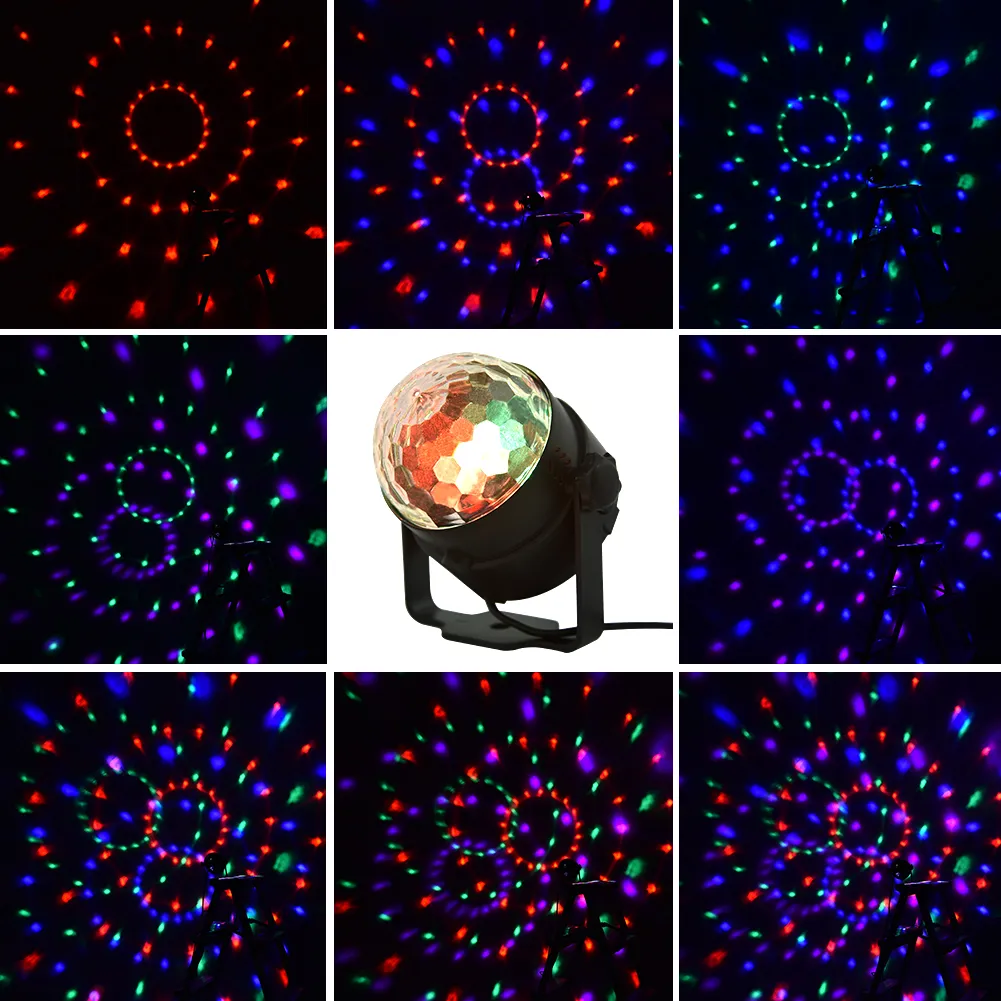 15 kleuren LED-kristal kleine magische bal licht mini-fase licht, kan worden gebruikt voor bruiloften, verjaardagsfeestjes, kerst, bars, karaoke, bars