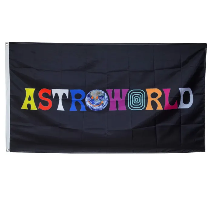 Astroworld Flags Banners 3x5ft 100d Polyesterdesign 150x90cm Högkvalitativ livlig färg med två mässingsgrommets