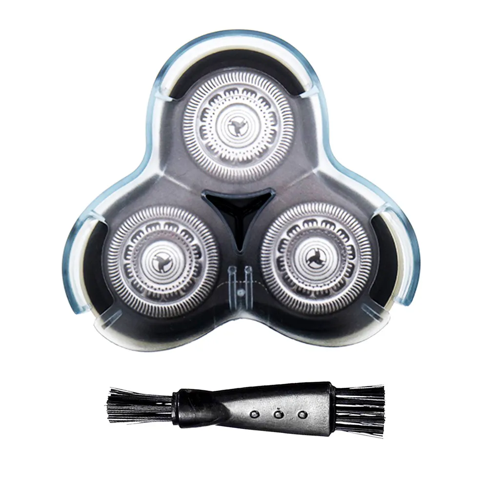 Rotary Razorblade Replacement Shaving Head 3D Rotary Razor Blade with Brush and Case for ...