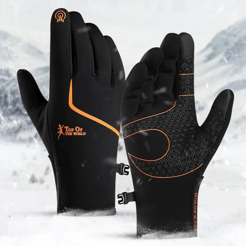 Gants de Ski hiver chaud cyclisme extérieur thermique coupe-vent étanche sport réfléchissant antidérapant écran tactile montagne gants1