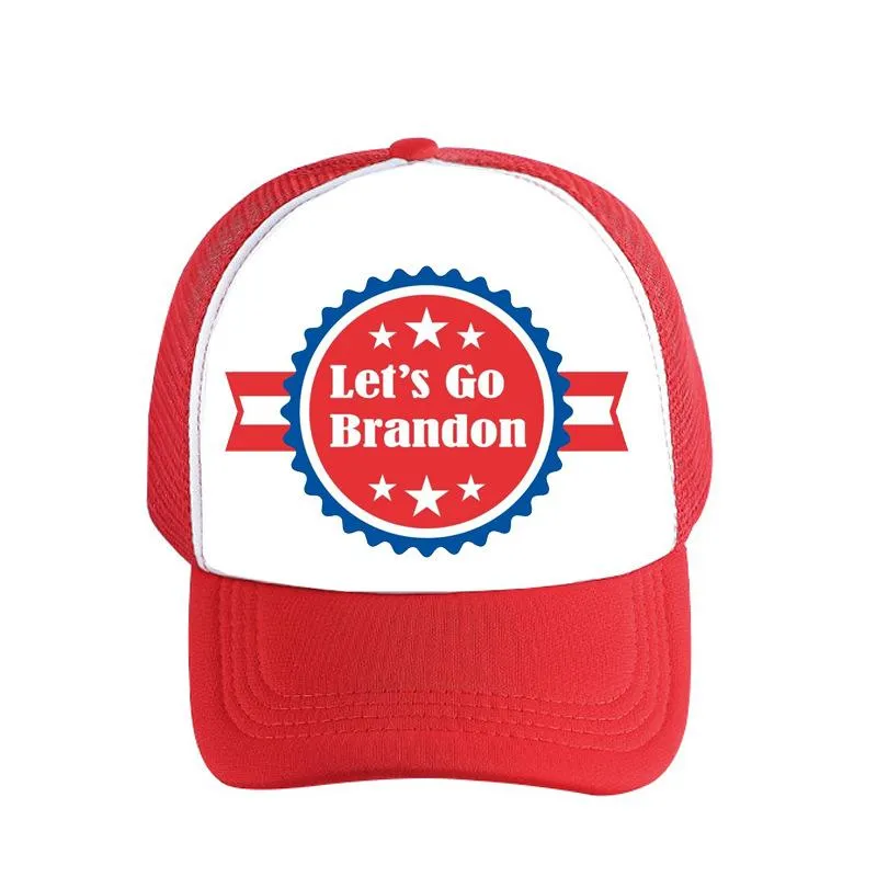 LET`S GO BRANDON Red Baseball Cap Dome Printed Sun Cotton Hat Spring Summer Autumn Winter Caps