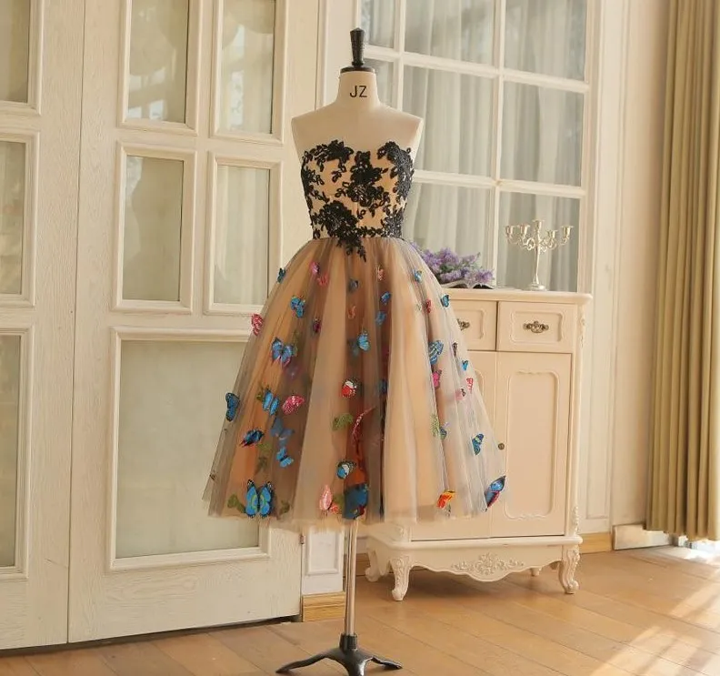 strapless open back dress Long Formal A Line Prom Dress main image 0