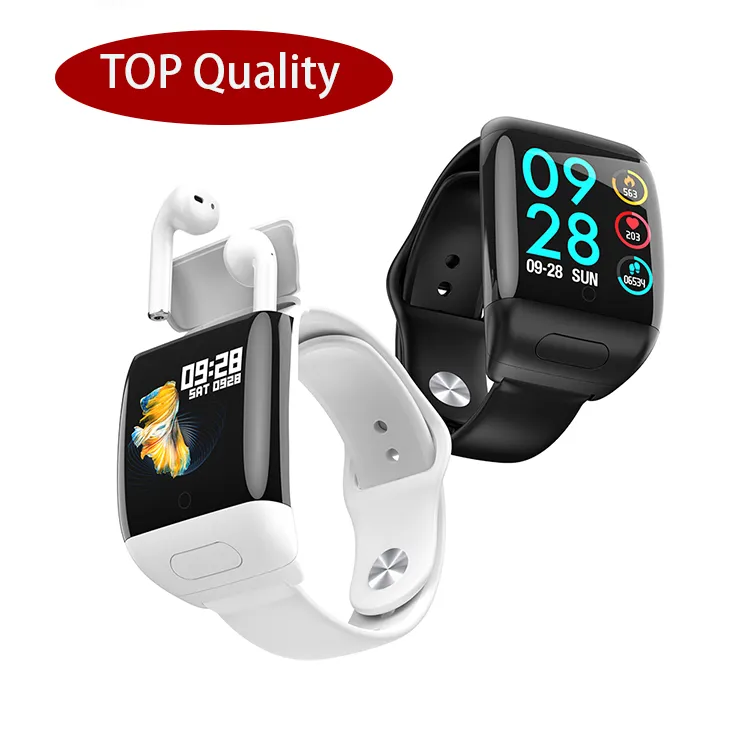 G36 2in1 Smart Watch avec couteurs Hommes Femmes Force cardiaque Mesurez la pression art rielle et la surveillance de l oxyg ne Soudroits Bluetooth