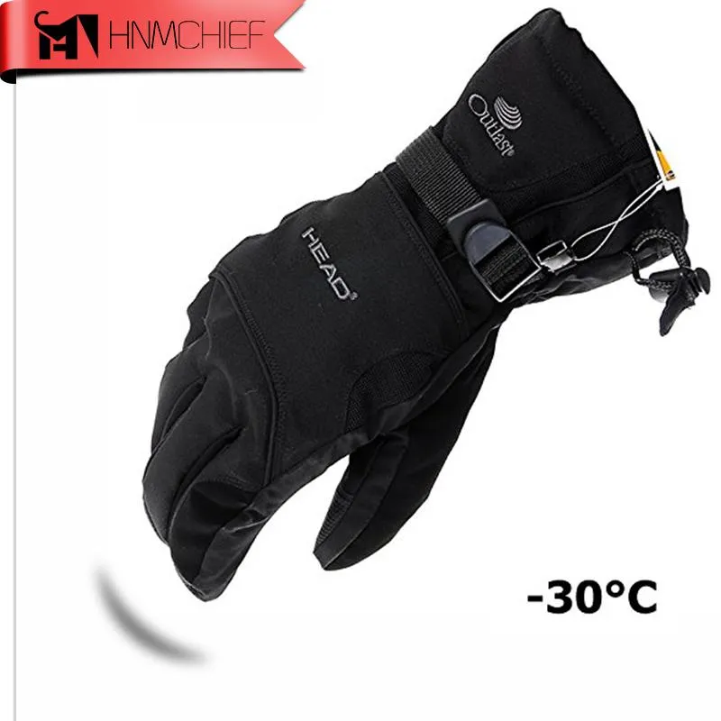 Luva masculina de inverno Luvas de esqui Luvas esportivas ao ar livre Luvas de snowboard Snowmobile Passeio de motocicleta Inverno à prova de vento à prova d'água Unissex Neve