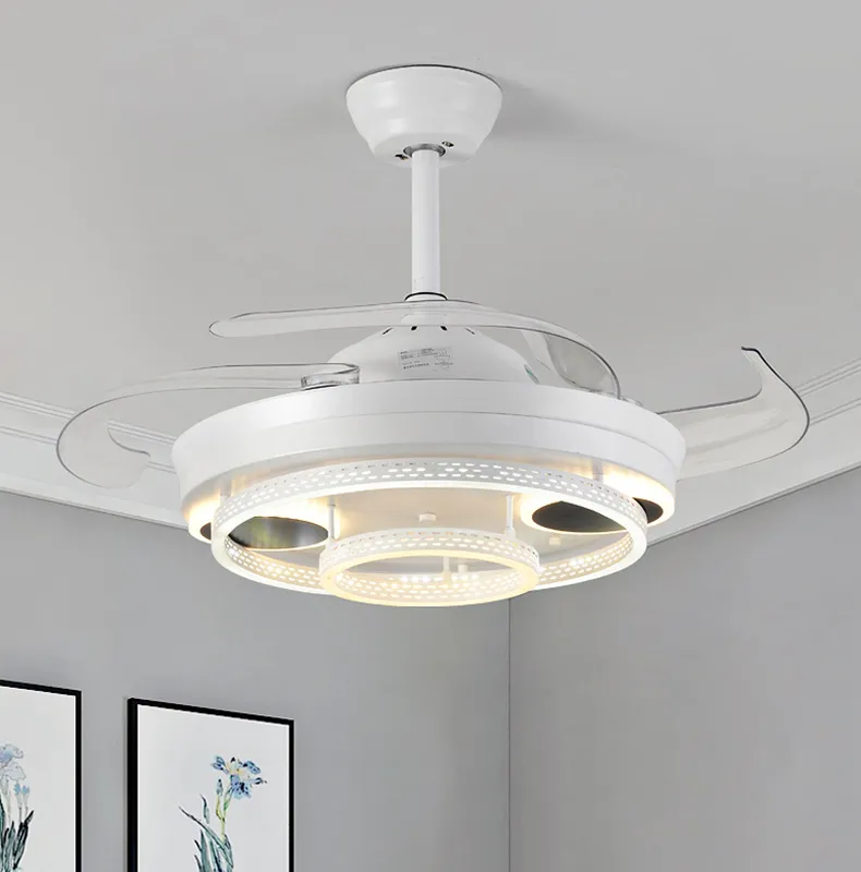 Nordic slaapkamer decor salon led plafond ventilator licht lamp eetkamer ventilatoren met verlichting afstandsbediening lampen om te leven