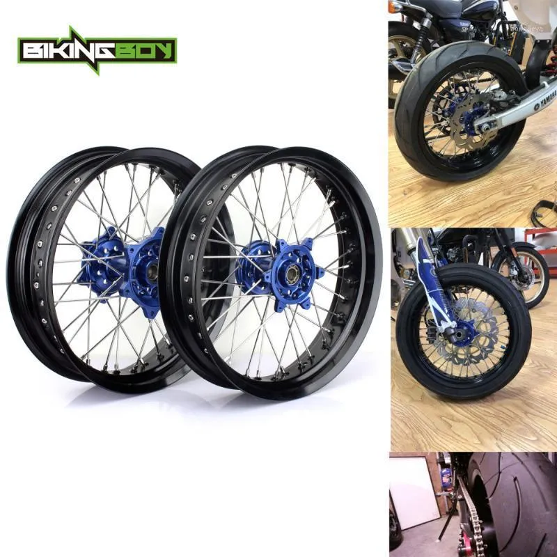 Motorcycle Wheels & Tires BIKINGBOY 17 Supermoto For Wheel Set Hub Rim