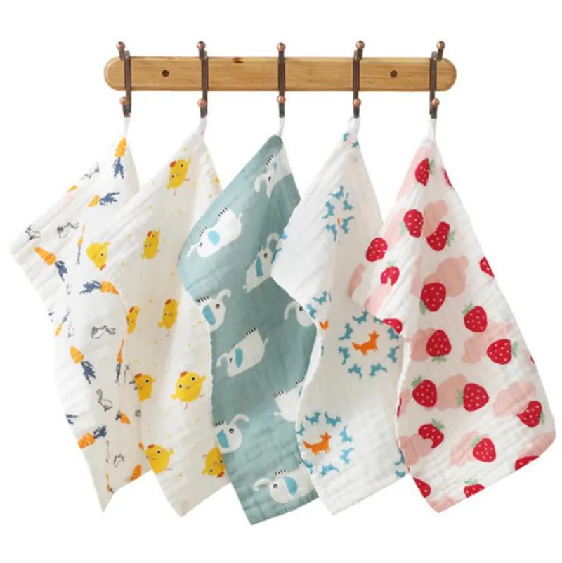 Baby Infant Towel 6 Слои Марля Муслин Полотенца Newborn Новорожденные Платки для купания Корма для Питания Умывальник Детские Стирание Ткань 25 Дизайн DW6236