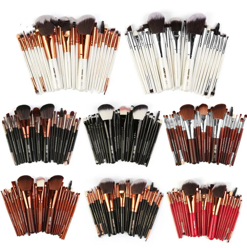 22pcs Foundation Makeup Brushes Professional Make Up Brush Set Wood Handle brocha de maquillaje Kit MAG5171