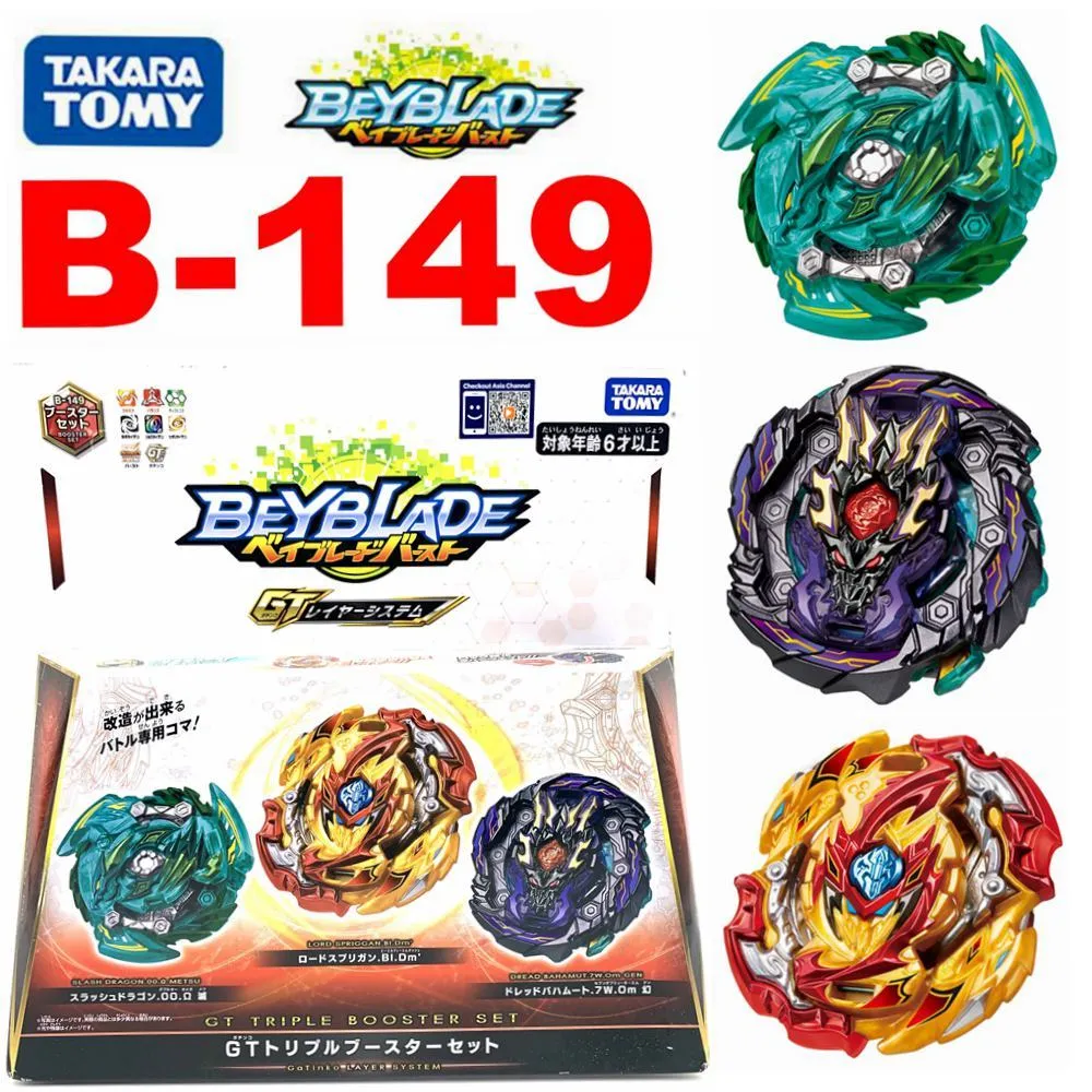 Takara Tomy All Fafnir Beyblade BURST GT B 149 Triple Booster Set