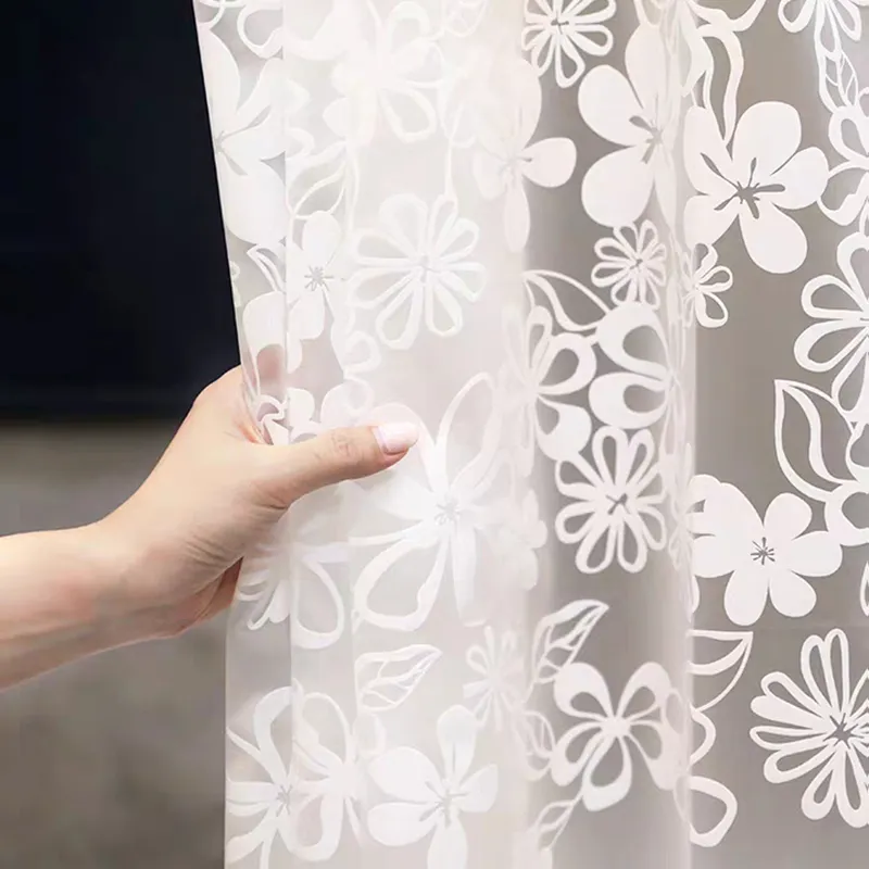 Rideau De Douche Séparateur, Rideau De Salle De Bain Imperméable Avec œillets Et Crochets, Lavable En Machine, 200 X 180 Cm, Blanc | Leroy Merlin