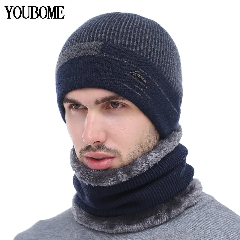 Marque Skullies Bonnets Hommes Chapeaux D'hiver Pour Hommes Tricoté Chapeau Cap Femmes Écharpe Crâne Sport Bonnet Brimless Chapeau D'hiver Beanie Chapeau Y201024