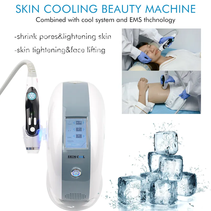 Cryo Facial Machine With Frozen FR Handle Slimming Skin Care Cool Anti Aging Face Lift Beauty Cryotherapy Equipment