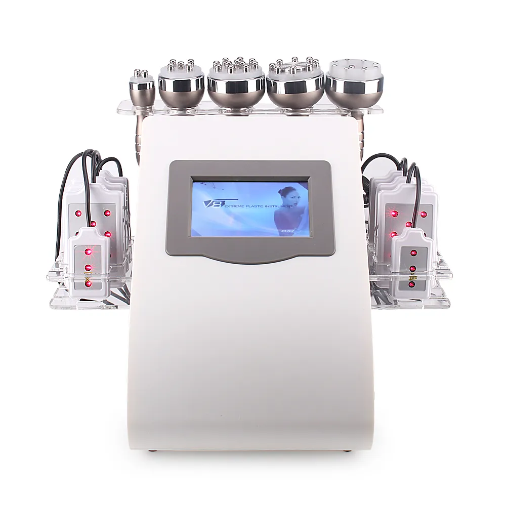 6 in 1 Multifunctionele Cavitatie RF Vacuüm Bio Lipo Laser Afslanken Machine Body Shaping Fat Burning Gewichtsverlies Schoonheidsapparaat