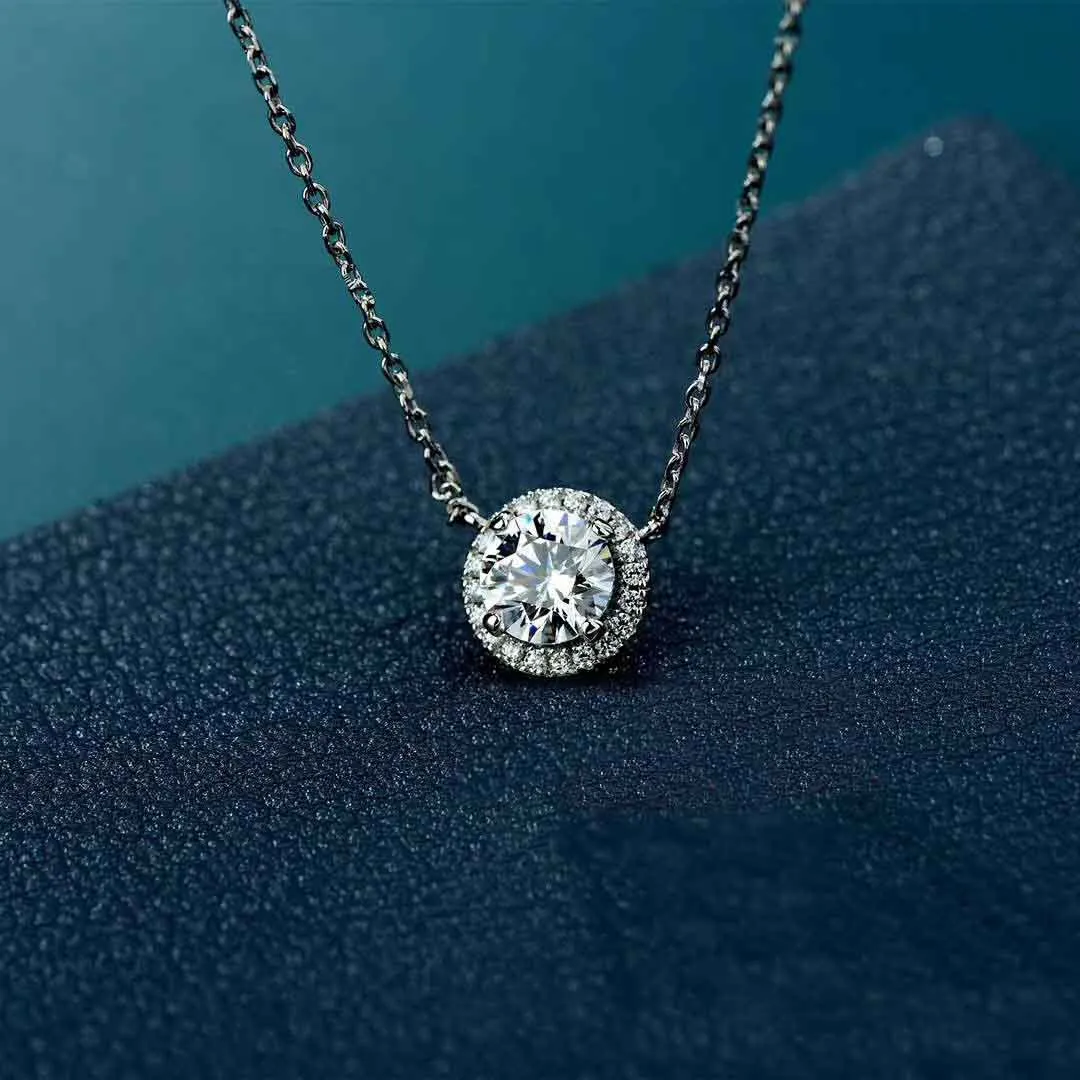 2023Роскошное качество кулон ожерелье с бриллиантом для женщин свадебные украшения подарок PS8162