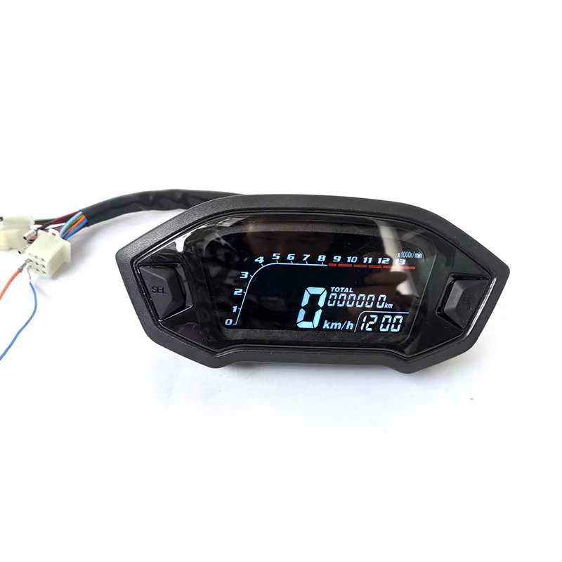 Universal Motorrad tacho LCD Digital Kilometerzähler 1200 Rpm für