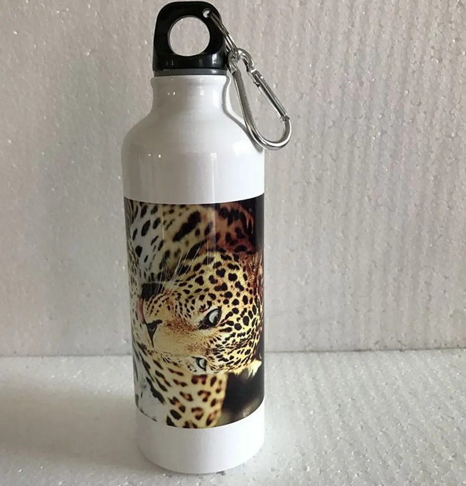 Garrafa de água de alumínio revestida de 500ml Ao ar livre Garrafa portátil de esportes Grande capacidade de aço inoxidável Caneca 4 estilos Kka8317