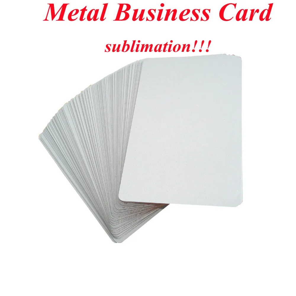 Sublimation Metal Business Cards 0.22mm Thick Sublimation Blanks Aluminum Cards White Name Card for Promotion Gift Card