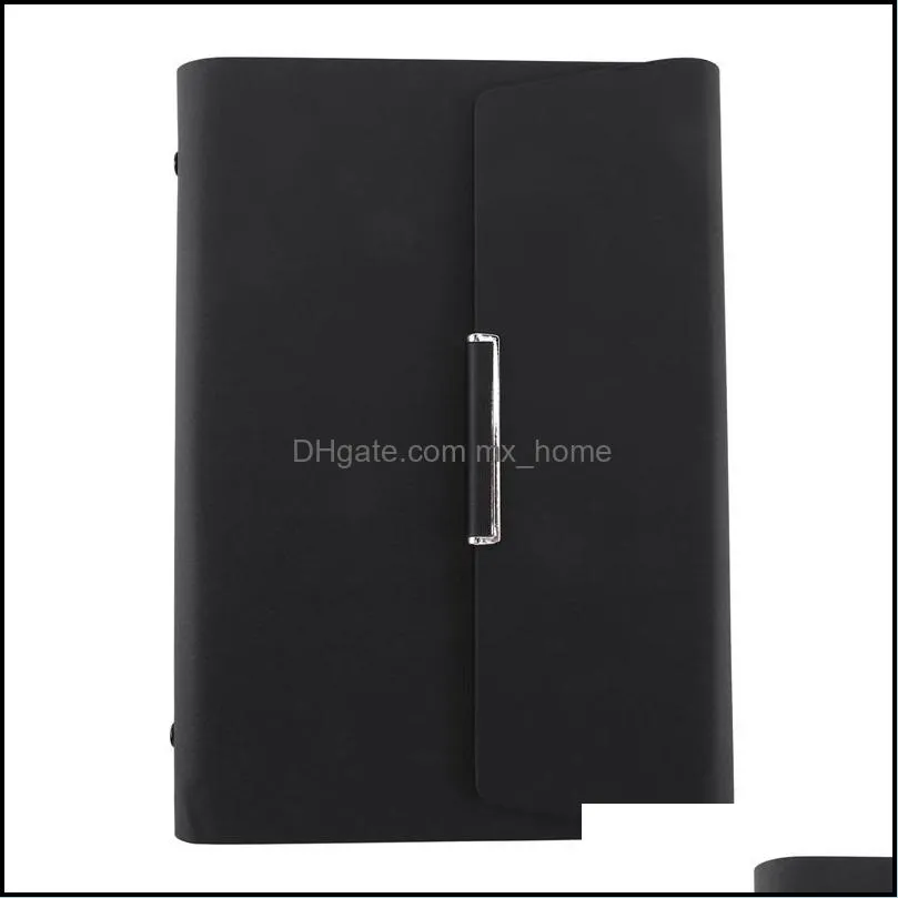 Notepads Luxury Metal Binder Spiral Business Notebook Kawaii A5 Three-Fold Loose-Leaf Notepad School Office Stationery