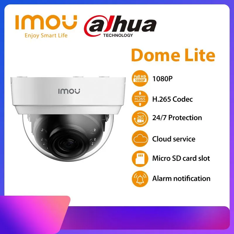 Cameras Dahua Imou Dome Lite Home Security Camera IP Wifi Surveillance 1080P Full HD Night Vision Wireless Hidden