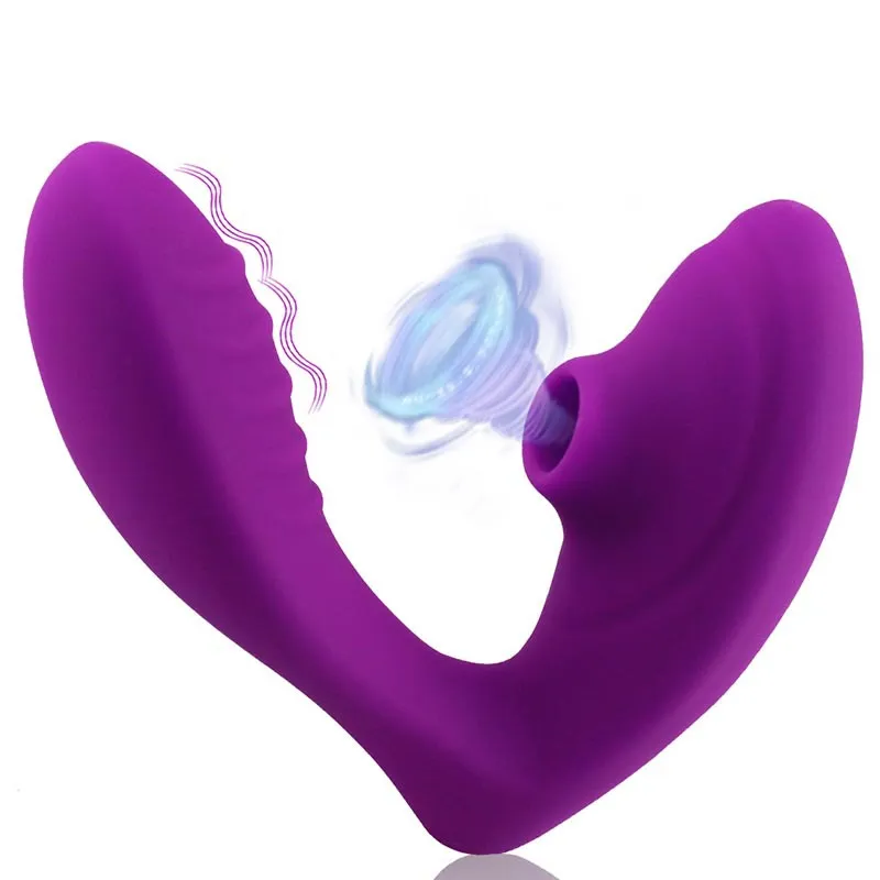 Vibratore succhiante indossabile Vibrazione a 10 velocità Vibratori del punto G vaginale Stimolazione del clitoride Ventosa Flirtare erotico Giocattoli del sesso