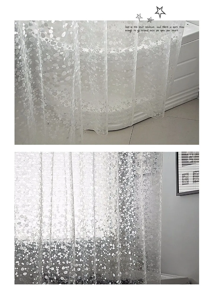 Semi-transparent Bath curtain