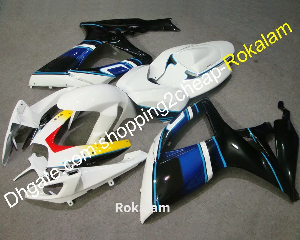 GSXR600 GSXR-750 06 07 MOTO фитинга для Suzuki K6 GSX-R600 R750 2006 2007 белый синий чернокосный скатерс (литье под давлением)