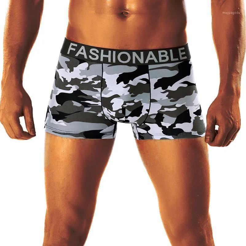 Calzoncillos para hombres Ropa interior Boxer Cueca Bragas Hombres Pantalones cortos sexy Cómodo Camuflaje masculino Bragas suaves Troncos transpirables1