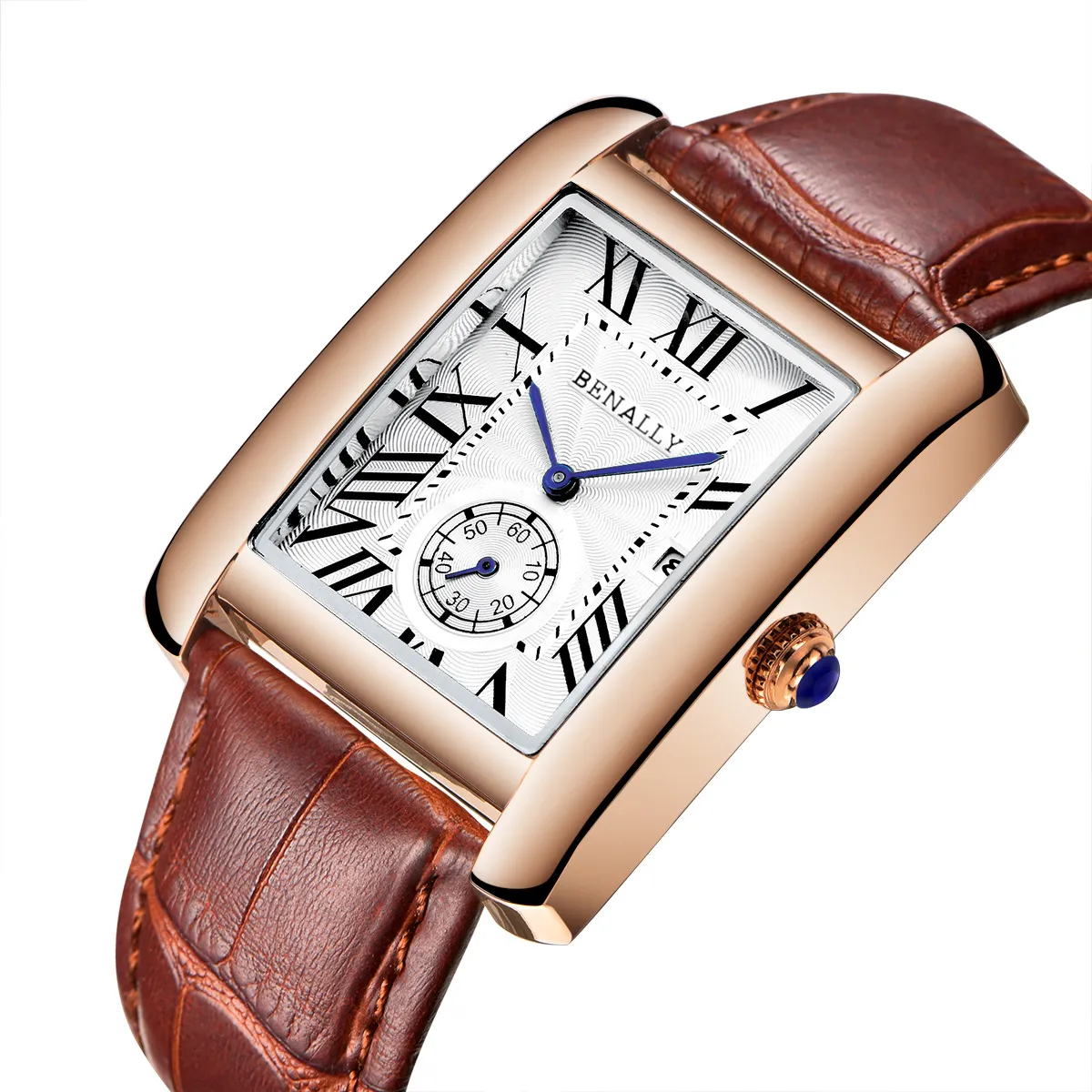 Best seller di moda europea e americana di fascia alta di lusso Wish Vendita calda Orologio da uomo impermeabile in vera pelle da uomo Vendite dirette