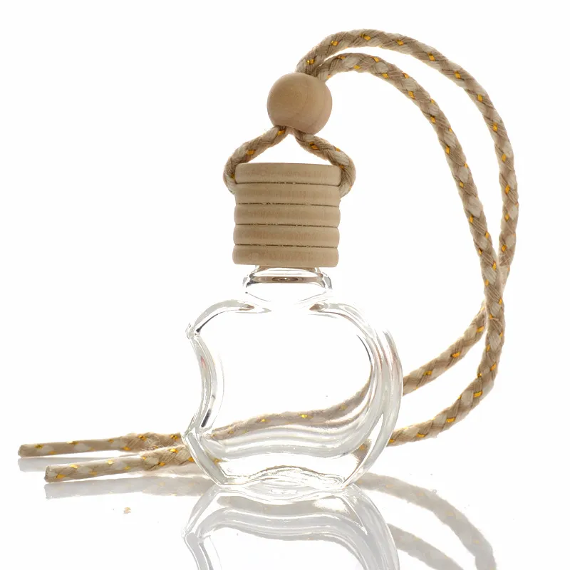 Auto parfum fles luchtverfrisser diffuser opknoping leeg glas navulbaar voor auto hanger voor auto-decor accessoires