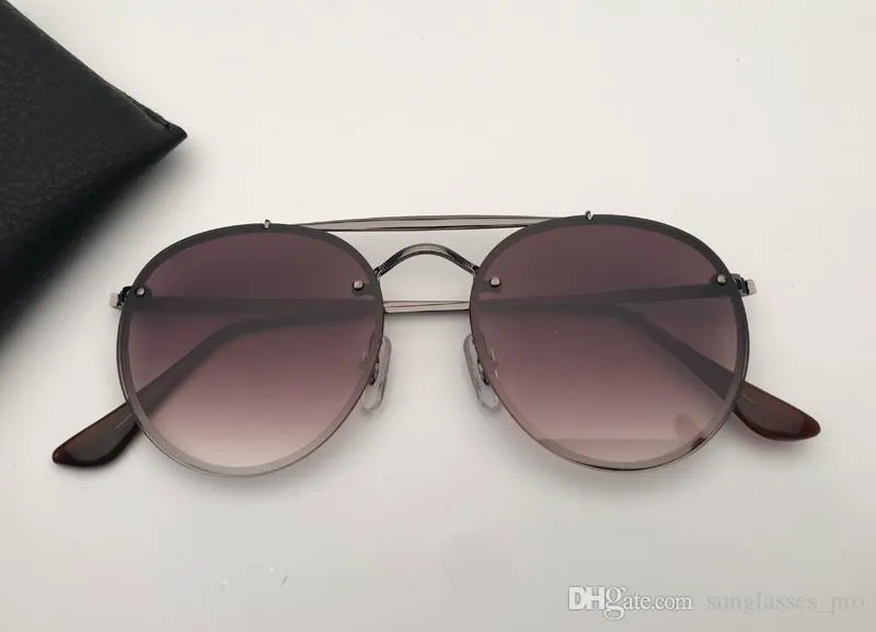 designer sunglasses men women sunglasses double bridge blaze sun glasses de soleil with black or brown leather case, and all accessories!!