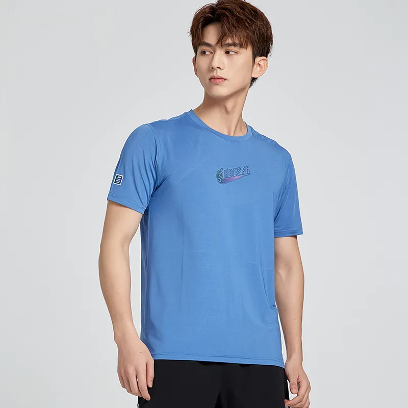 M-4XL Quick Dry Sport T Shirt Men 2022 Short Sleeves Summer Casual Cotton Plus Asian SizeTop Tees GYM Tshirt Clothes