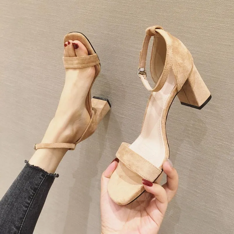 Korean version wild thick with pointed single shoes fashion comfortable  high heels trend sexy high heels wedding shoes mujer