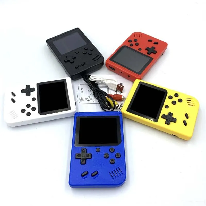 Mini console de jogos portátil retrô AV portátil console de bolso para videogame pode armazenar 400 jogos em 1 8 bits 2,4 polegadas com design de berço LCD colorido