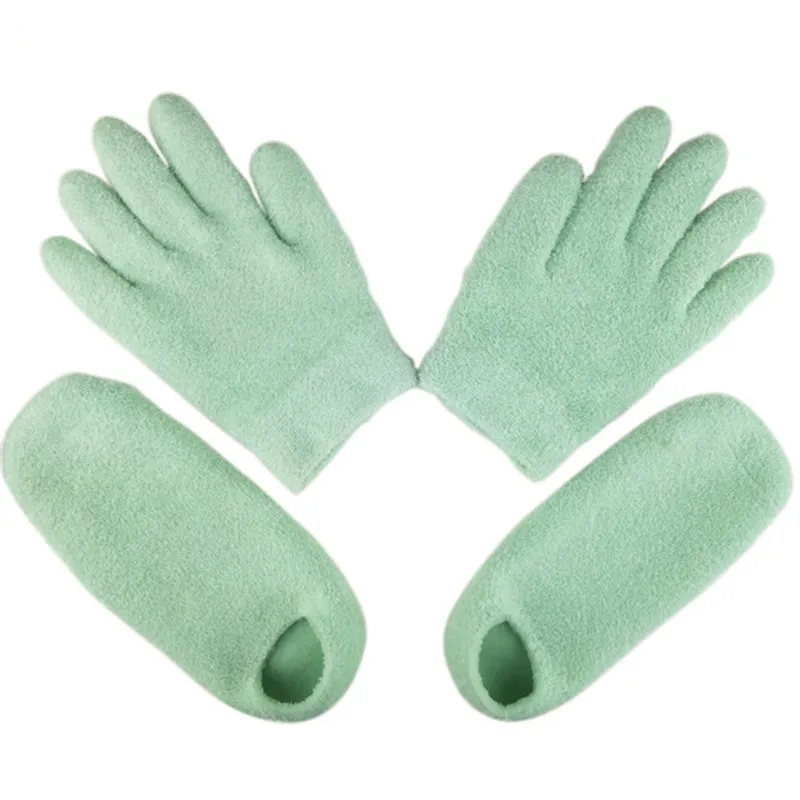 Luvas de gel spa com óleo essencial pele seca hidratante mãos pés cuidados suaves máscaras suaves