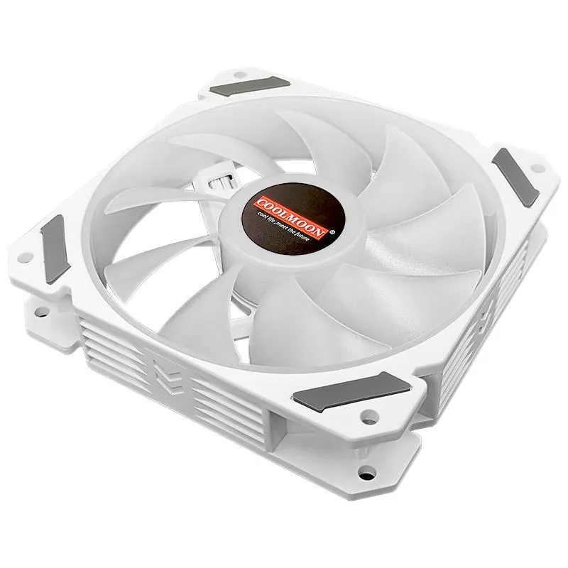 Los refrigeradores de los ventiladores Coolmoon Wind North Wind PWM Ventilador controlado por temperatura, 12CMARGB Lighting Chassis Fan admite Asus, MSI y otras placas base