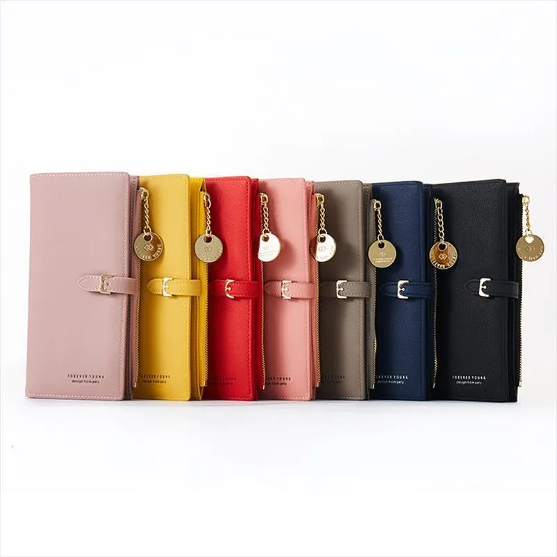 Hot Sale Wristband Women Long Wallet Many Departments Female Wallets Clutch Lady Purse Zipper Phone Pocket Card Holder Ladies Carteras