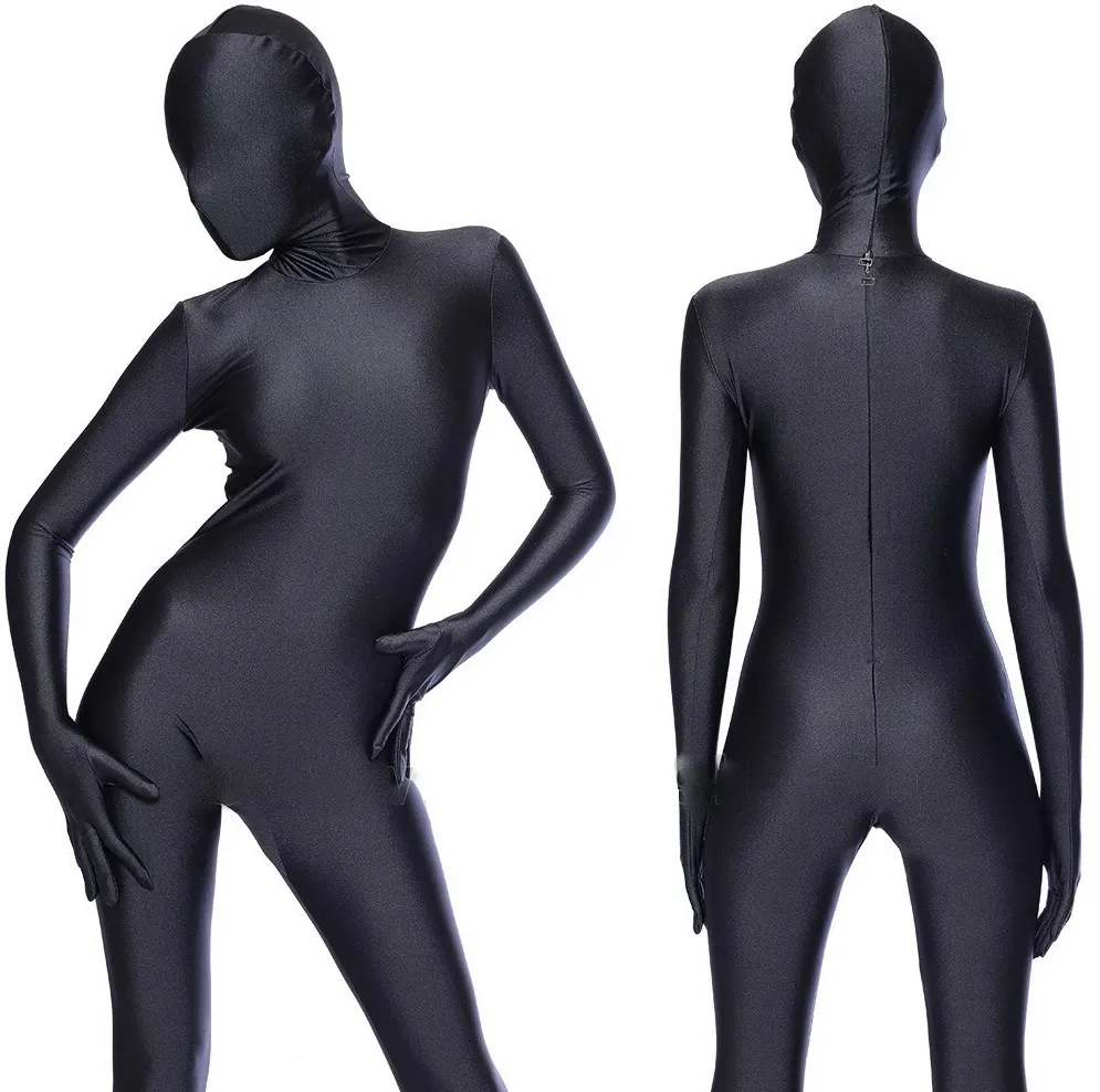 Unisex Full Outfit Black Lycra Spandex Catsuit Costume Sexy Women Men  Bodysuit Costumes Halloween Party Fancy Dress Cosplay Suit P460 From 22,61  €