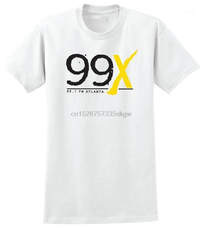 تي شيرت رجالي 99X Atlanta Alternative Radio Station أبيض - 100 Ring Spun Cotton T-Shirt Basic T-Shirt 1