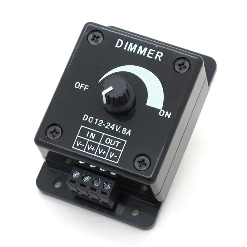 LED Dimmer Led 12v Switch Adjustable Brightness, Single Color Light Power  Supply Controller Black/White, DC 12V/24V, 8A From Adairs, $5.45